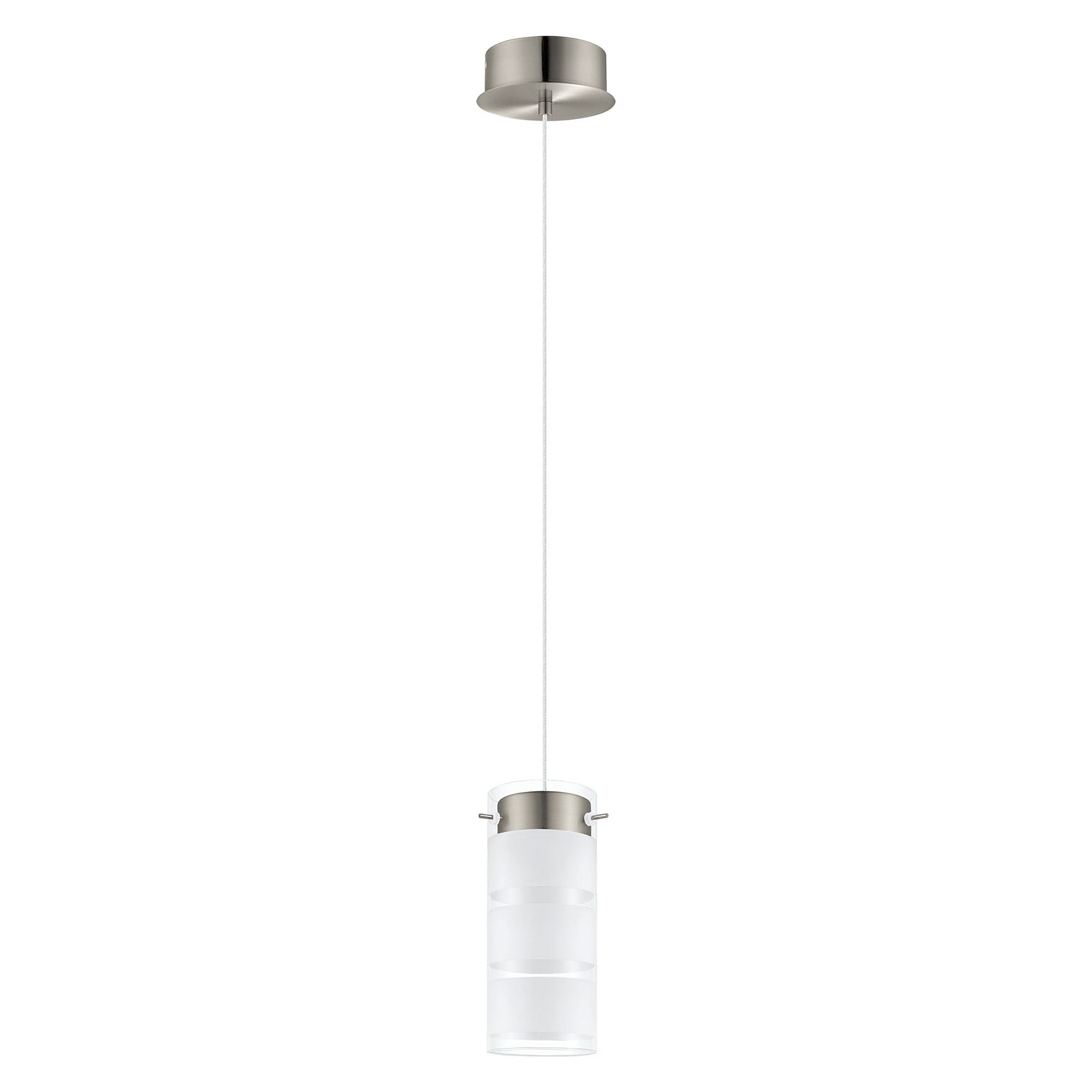 Olvero Modern Satin Nickel Mini LED Pendant Light