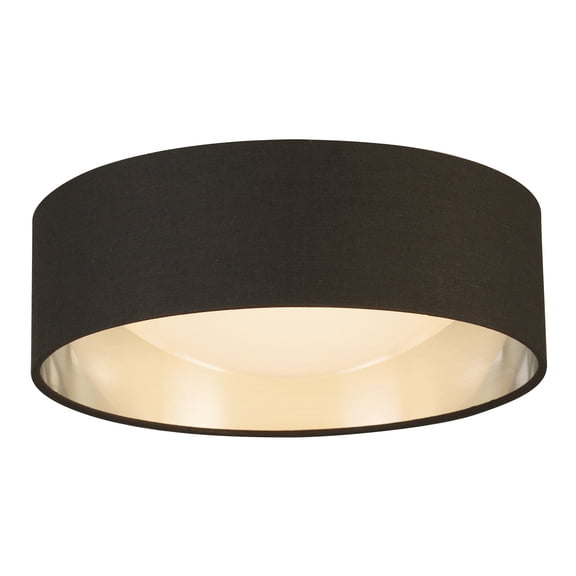 Eglo Lighting Orme 12 Inch Ceiling Mount Light Fixture, Black and Nickel