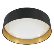 Eglo Lighting Orme 20 Inch Flush Mount Ceiling Light Fixture, Black & Gold