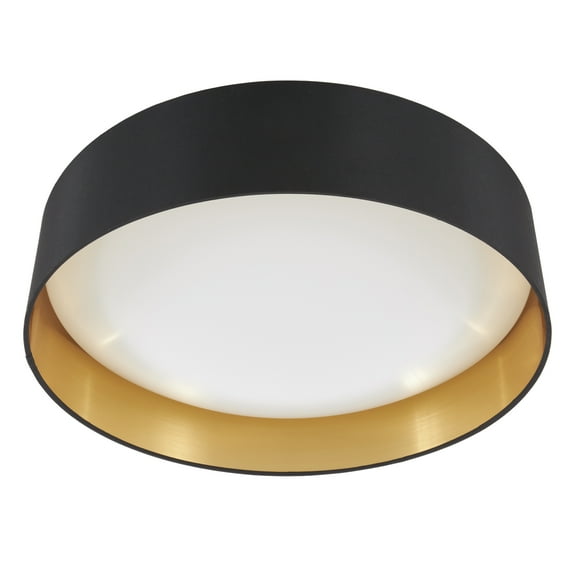 Eglo Lighting Orme 20 Inch Flush Mount Ceiling Light Fixture, Black & Gold