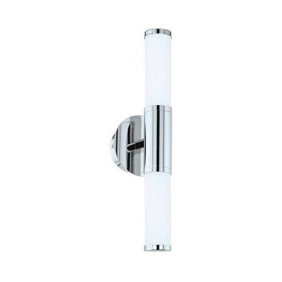 95142A-Eglo Lighting-Palmera 1 - 2-Light Led Vanity Wall Light - Chrome - Opal Glass