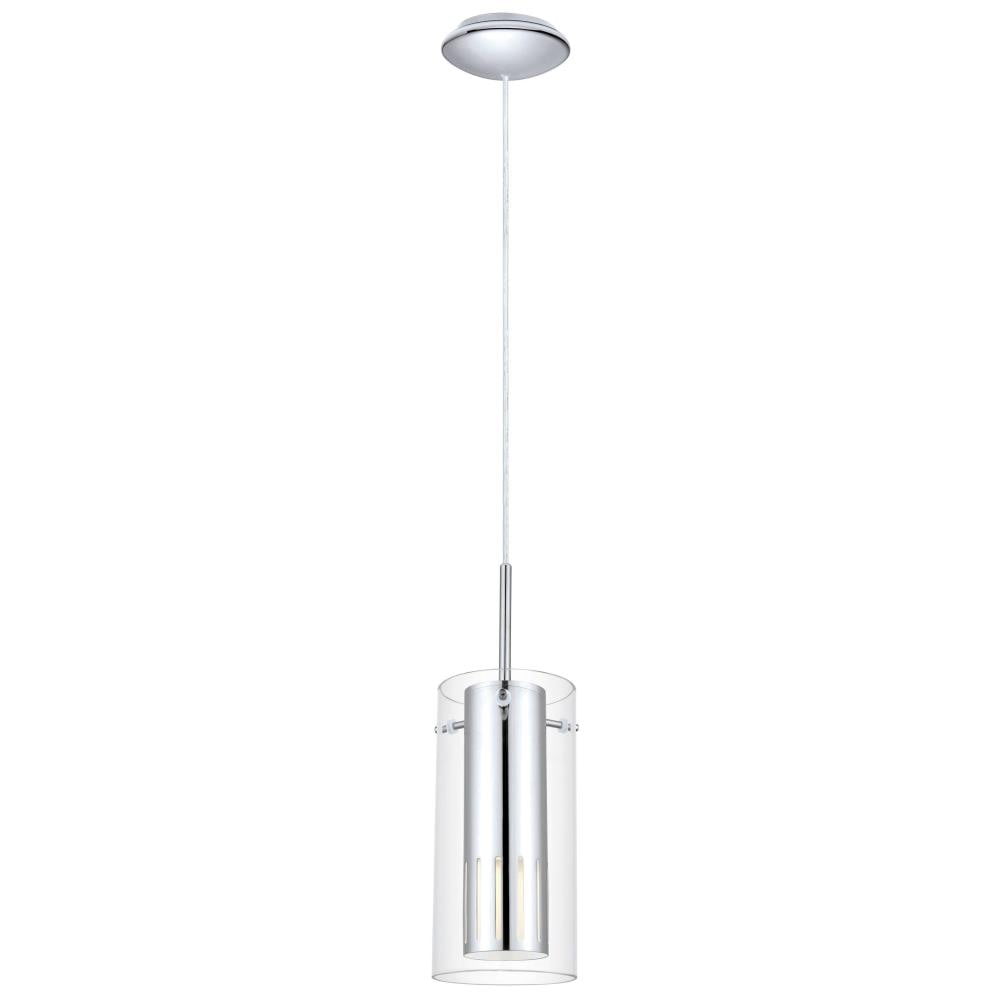 Pinto 1 Mini Chrome Pendant with Clear Glass Shade