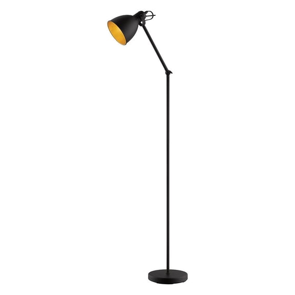 Eglo Lighting - Priddy 2 - 1-Light Floor Lamp - Black Finish - Black Exterior