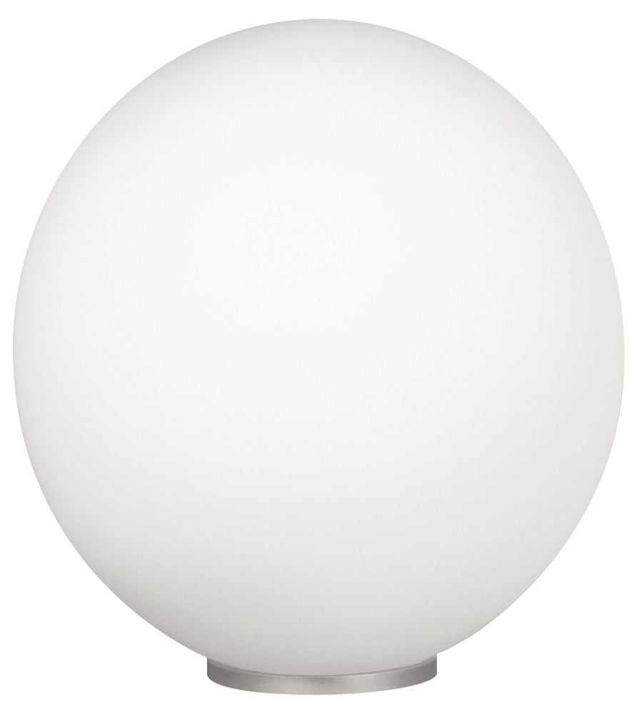 Rondo 12'' Silver Opal Glass Globe Table Lamp