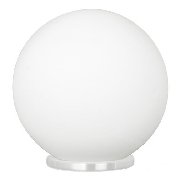 Eglo Lighting Rondo 8 Inch Portable Round Orb Glass Table Lamp, White