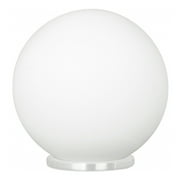 Eglo Lighting Rondo 8 مصباح طاولة زجاجي دائري محمول ، أبيض