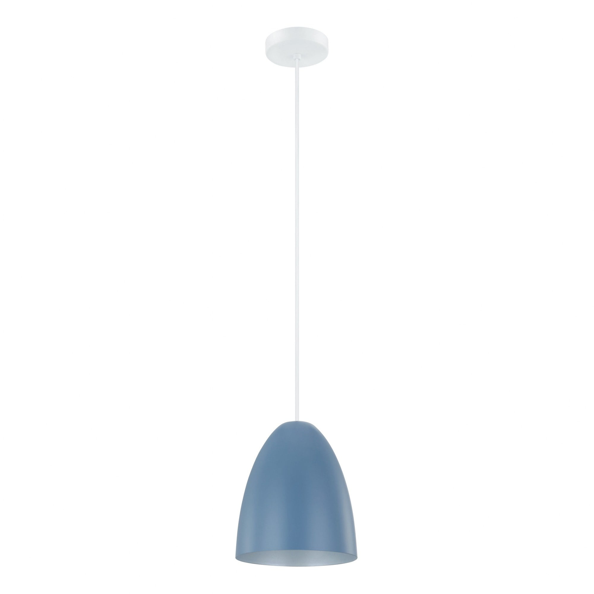 Sarabia Mini Bowl Pendant in Pastel Dark Blue & Silver