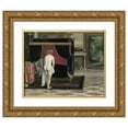thumbnail image 1 of Eglon van der Neer 17x15 Gold Ornate Wood Frame and Double Matted Museum Art Print Titled - Kandaules’ Wife Discovering the Hiding Gyges (1660 - 1662), 1 of 4
