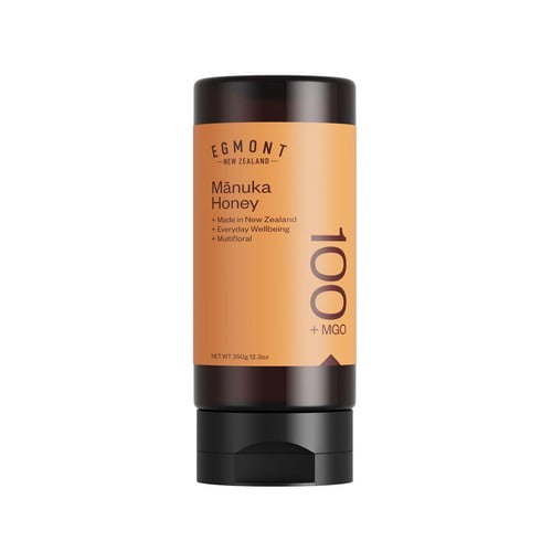 Egmont Honey 100 MGO Squeeze Manuka Honey 350g, British Import (Pack of 2)