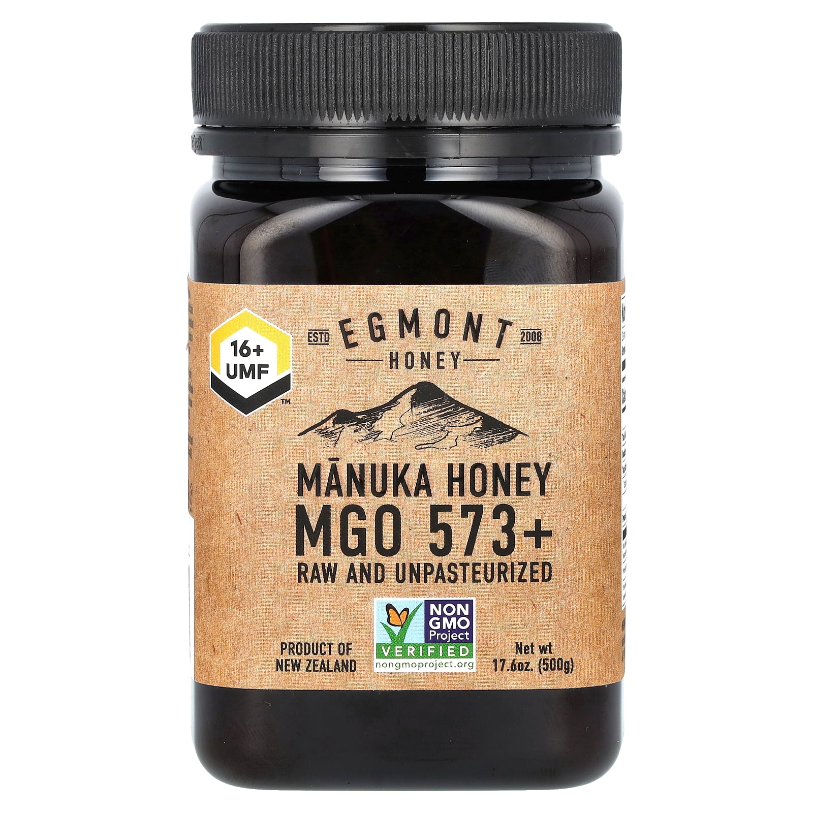 Egmont Honey Manuka Honey, Raw And Unpasteurized, UMF 16+, MGO 573