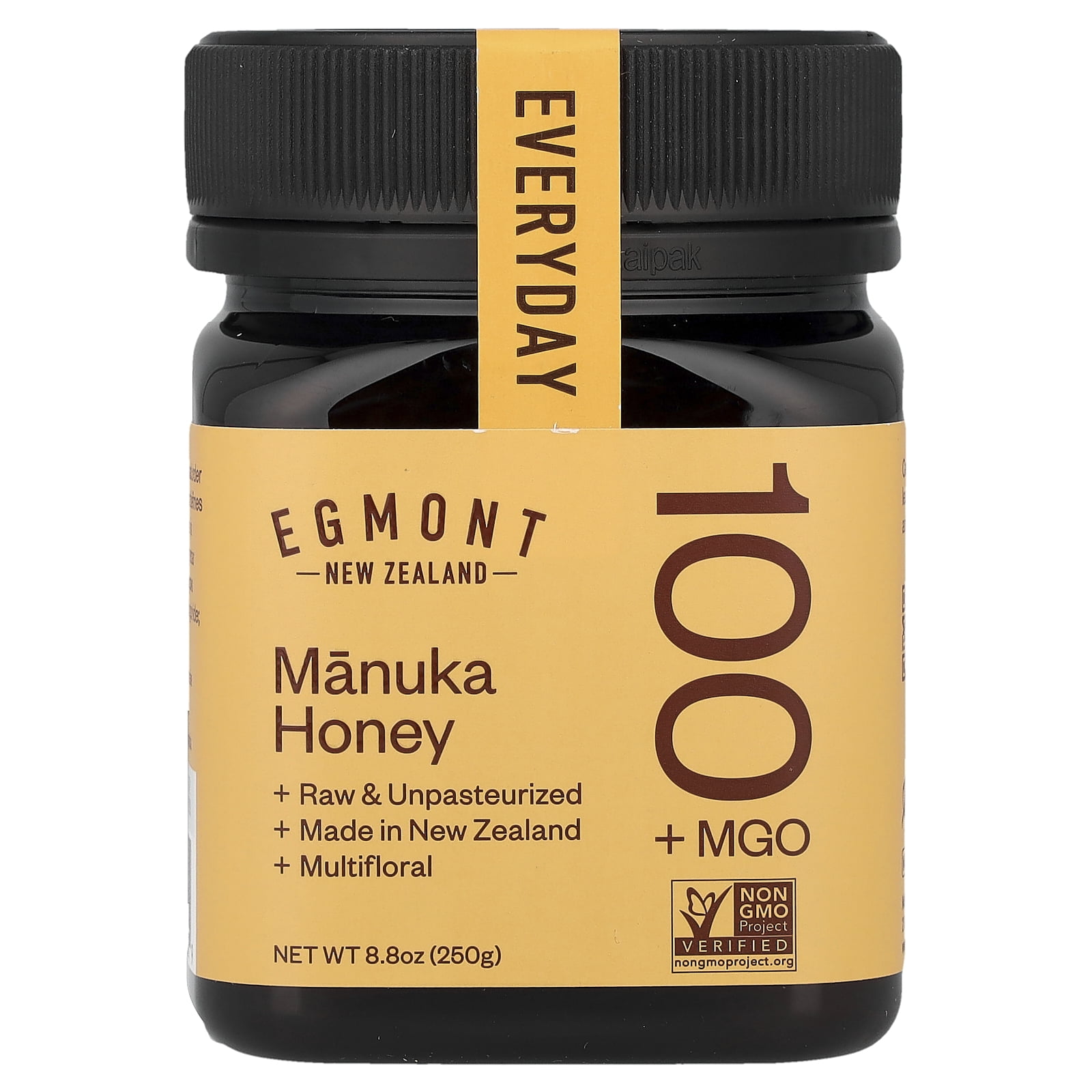 Egmont Honey Manuka Honey, Raw & Unpasteurized, MGO 100+, 8.8 oz