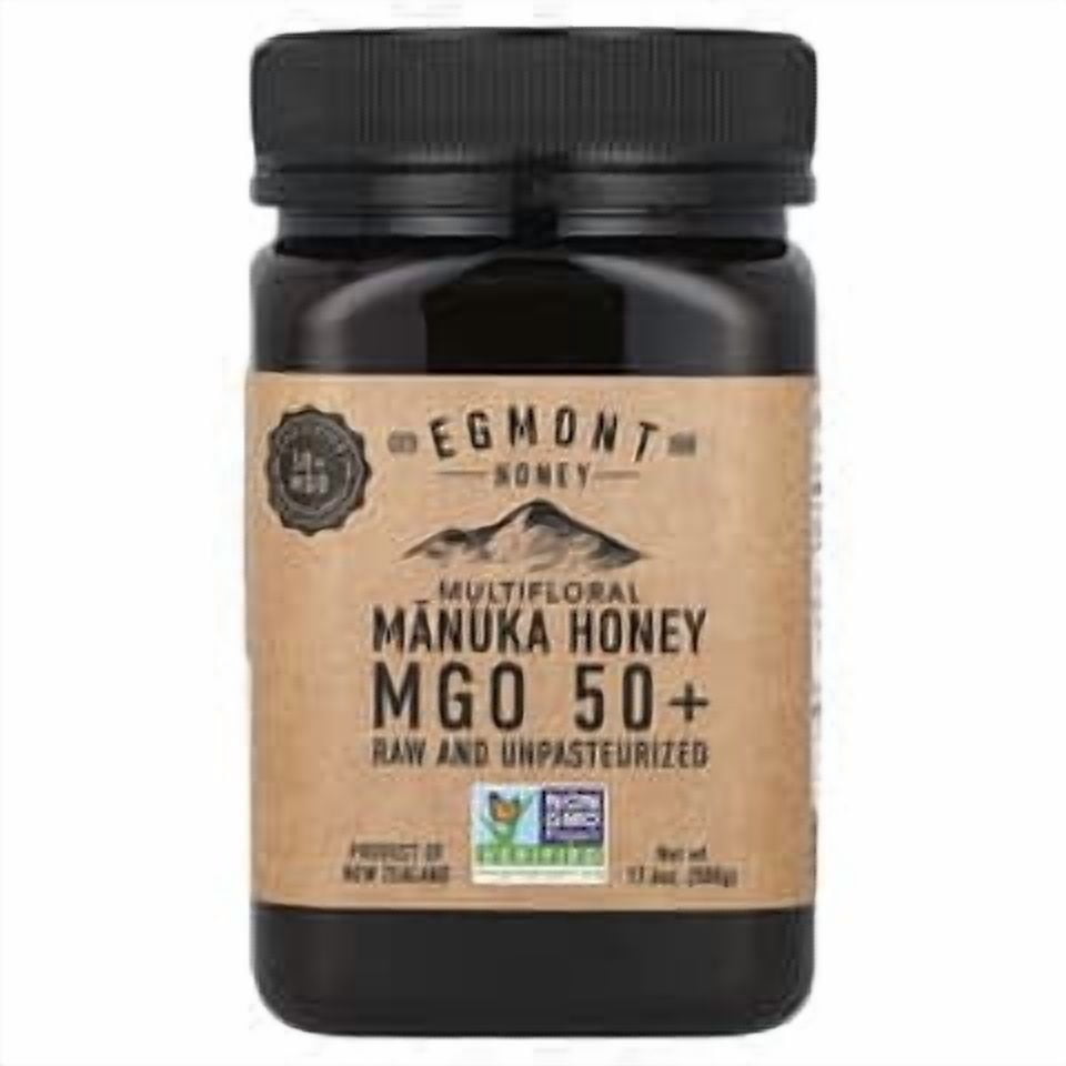 Egmont Honey, Multifloral Manuka Honey, Raw And Unpasteurized, MGO 50+, 17.6 oz (500 g) Pack of 2