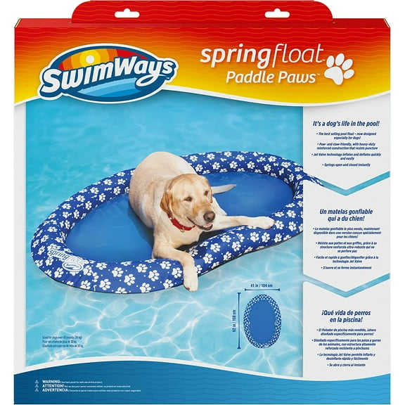 Egms Spring Float Paddle Paws Dog Pool Float, Blue, 65 lb