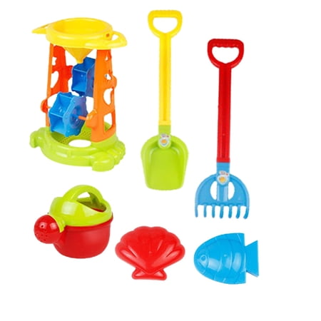 Egmy 6 Piece Sand Toys Beach Set Summer Outdoor Sandpit Play for Kids