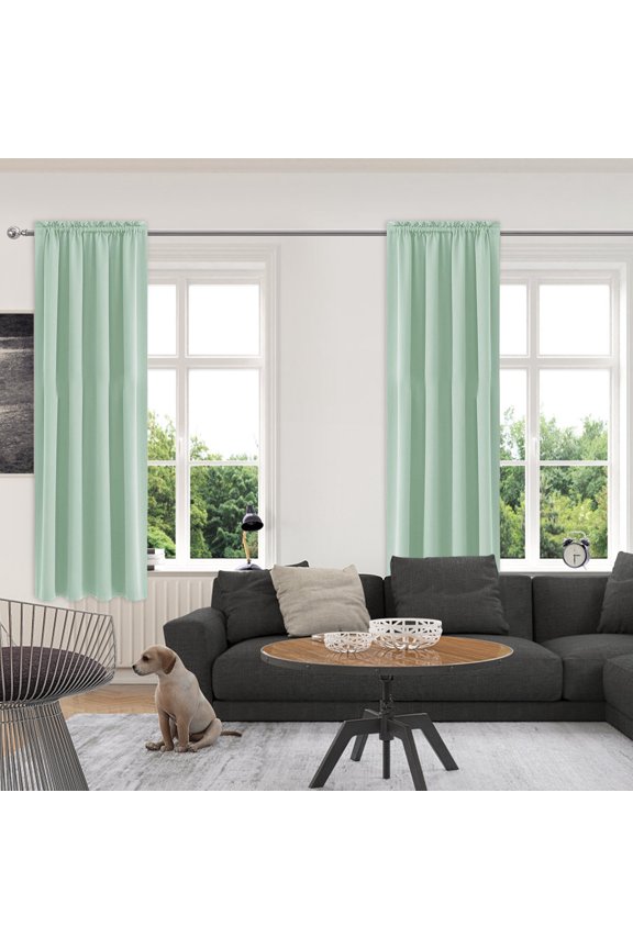 Curtains, Heat Insulation Energy Saving Bedroom and Kitchen Curtains, Ama Border Scandinavian Solid Colour Black Silk Curtains