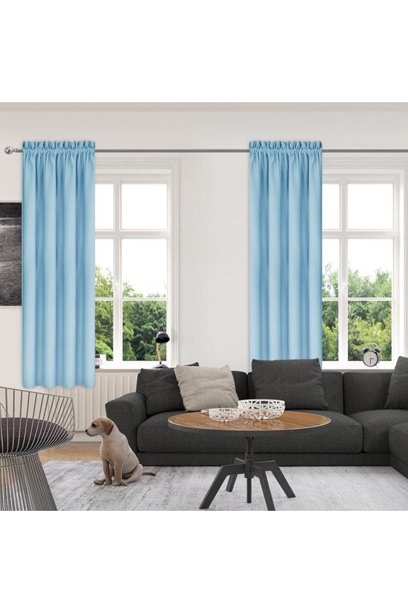 Curtains, Heat Insulation Energy Saving Bedroom and Kitchen Curtains, Scandinavian Solid Colour Black Silk Curtains