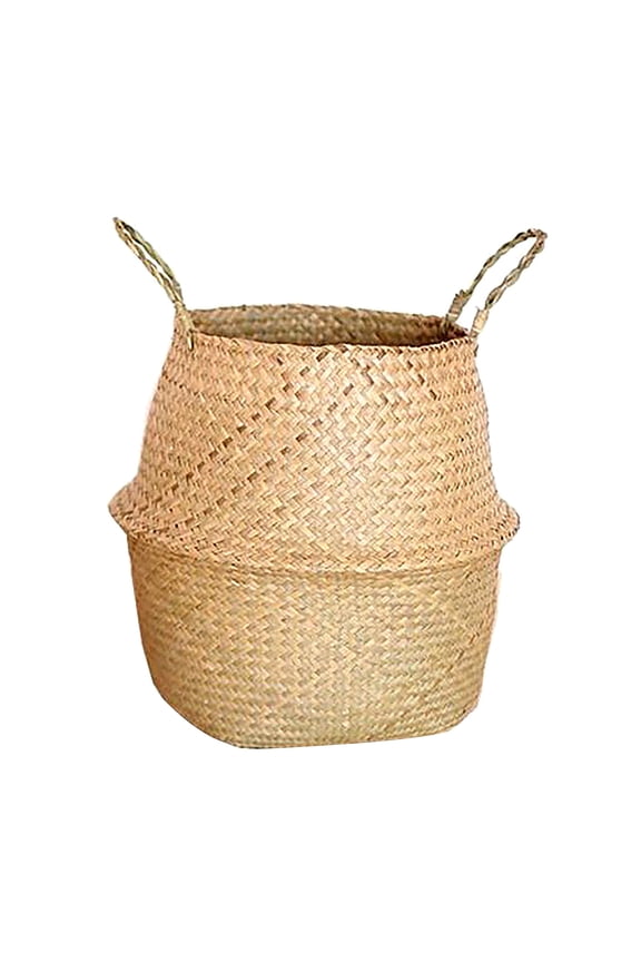 Hand Woven Basket Flower Pot Straw Woven Flower Basket Plant Storage