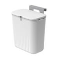 thumbnail image 1 of Egmy Hanging Trash Can with Lid, Kitchen Cabinet Door Hanging Trash Can Cover Cabinet Trash Can Door Hanging Trash Can Under Sink Door Trash Can Rv Bathroom (White) white One Size, 1 of 9