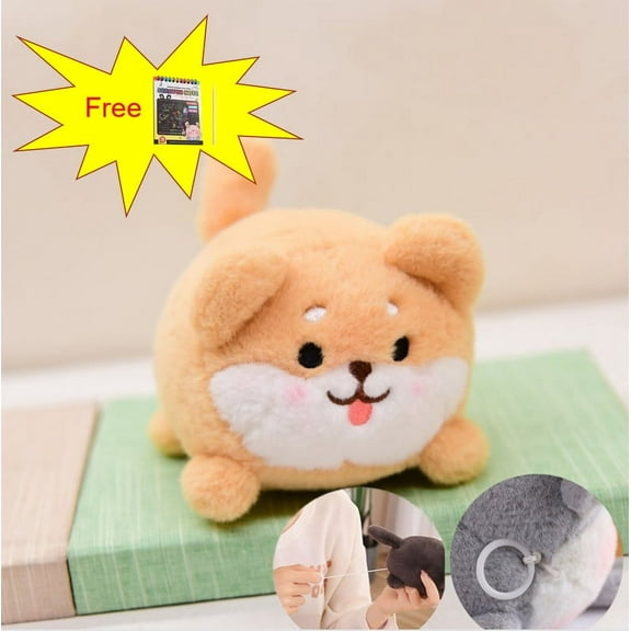 Egmy Toys Plush,Toys Children's Gifts,Pull String Small Doll Cute Moggie Wagging Tail Doll Shiba Inu Small Toy Gift Children's Holiday Gifts Birthday Gifts（Free gifts）