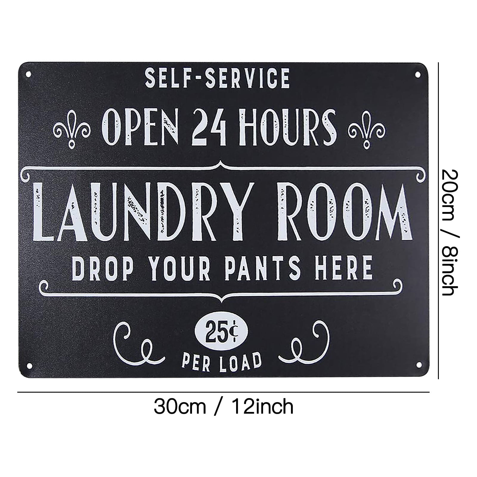 Egmy Laundry Decor for Laundry Room Open 24 Hours Laundry Room Wall