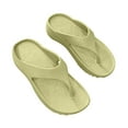 thumbnail image 1 of Egmy Lazy Shoes Women's Orthotic Flip Flops with Arch Support Soft Thong Sand Green, 1 of 4