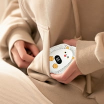 Egmy New Winter Hand Warmer, Rechargeable Mini Portable Hand Warmer, Digital Display, Three Speed Heating Plush Hand Warmer