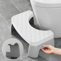 Egmy Toilet Stool Squatting Poop Stool Bathroom Potty Step Stool Toilet Assistance Steps Step Stool Fits All Toilets Detachable Stackable