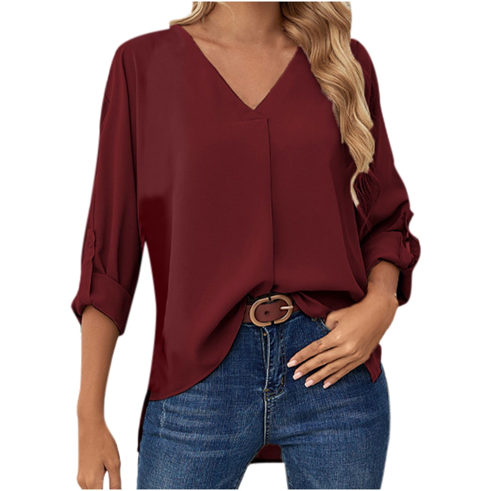 Plus Size Red Tops