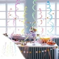 thumbnail image 1 of Egmy1 12Pcs Pastel Rainbow Hanging Swirl Party Decorations, Colorful Hanging Decor from Ceiling, Plastic Birthday Streamers Decorations for Festival New Year Eve Holiday Celebration, 1 of 6