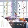 thumbnail image 1 of Egmy1 60Pcs Pastel Rainbow Hanging Swirl Party Decorations, Colorful Hanging Decor from Ceiling, Plastic Birthday Streamers Decorations for Festival New Year Eve Holiday Celebration, 1 of 6