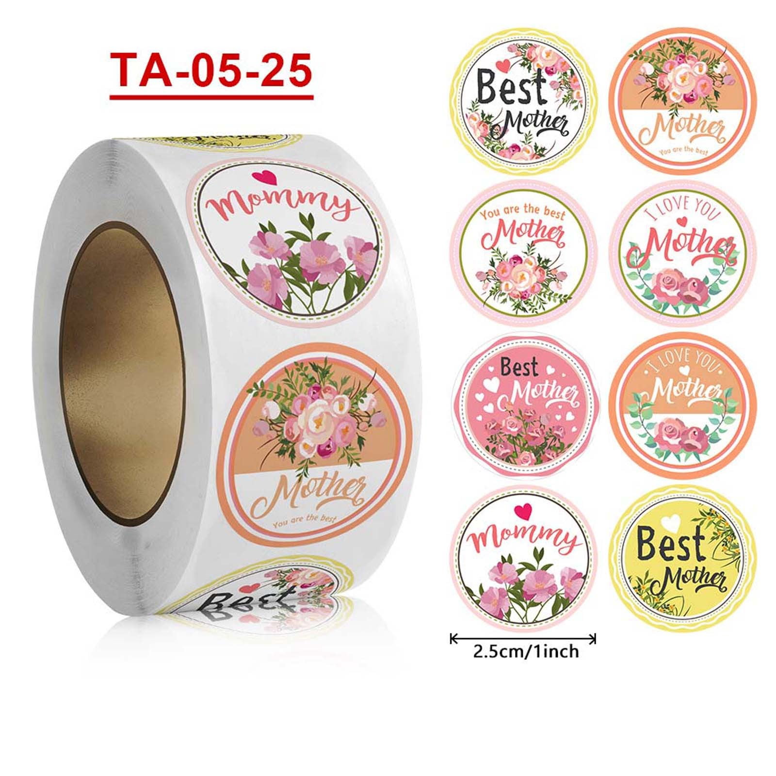Egmy1 Mother's Day Self-adhesive Gift Tag Stickers Birthday Wedding ...