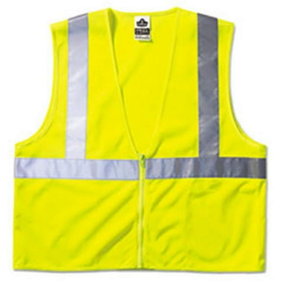Ego 21055 GloWear 8210Z Class 2 Economy Vest, Polyester Mesh, Large & X-Large - Yellow