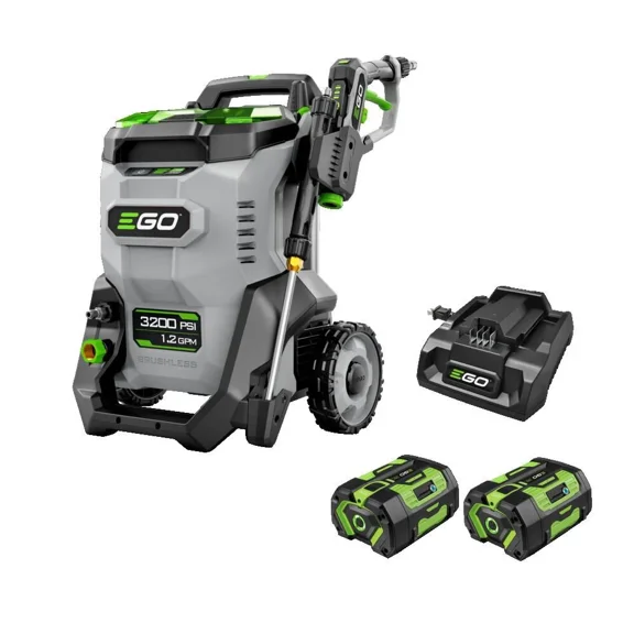 Ego Power+ 3200 Psi 1.2 Gpm Battery Powered Cold Water Pressure Washer With 5 Spray Nozzles 6.0Ah Kit