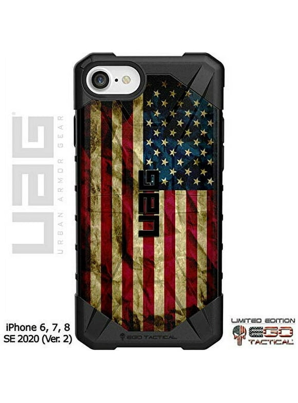 Ego Tactical Old Glory, Red White Blue Weathered US Flag Limited Edition - Authentic UAG Urban Armor Gear Case for Apple iPhone SE (2nd Gen-2020), 8, 7, 6s, 6 (Standard 4.7")?