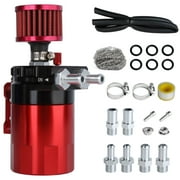 Egoelife Car Oil Catch Can Kit with Breather Universal 350ML Baffled Aluminum Car Oil Reservoir Tank