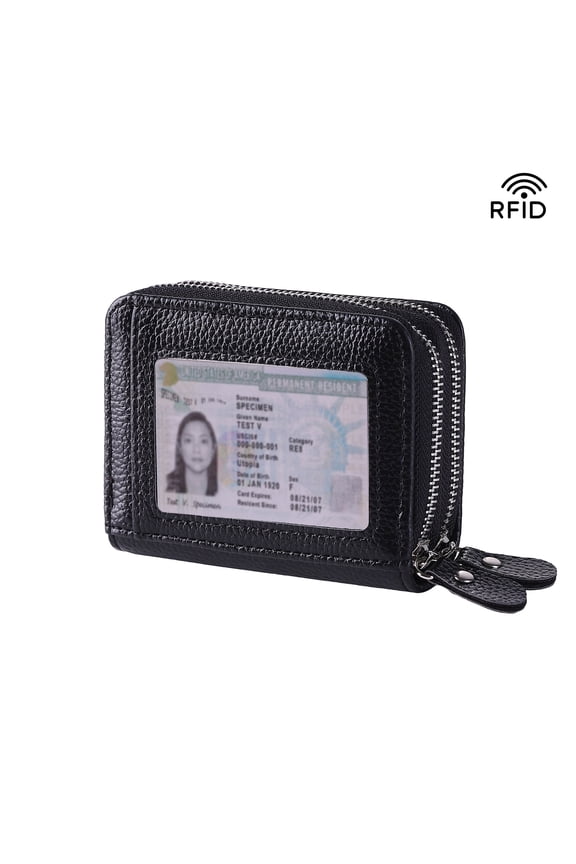 Card Wallets for Women with RFID Blocking Credit Card Holder for Women Zip Around Leather Wallet for Women Credit Card Holder Compact Purses Leather Wallets for Women
