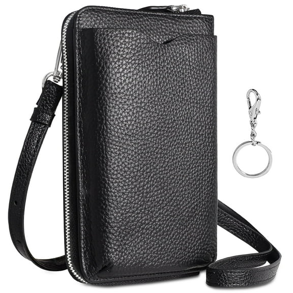 Egoelife Leather Crossbody Phone Bag - Trendy Shoulder Purse with Card Slots, Large Capacity Mini Clutch Wallet for Women & Men
