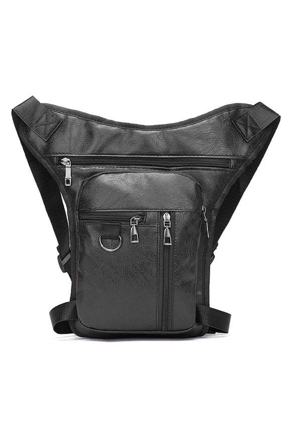 Leather Thigh Bag for Men Motorcycle Drop Leg Bag Tactical Belt Bumbag for Multi Purpose Men’s Waist Fanny Pack for Outdoor Cycling Motorcycle Riding Hiking Camping