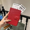 thumbnail image 1 of Egoelife Multi-functional Passport Holder, Leather Travel Document Bag, Crocodile-patterned Bank Card Document Storage Bag, 1 of 6