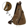 thumbnail image 1 of Egoelife Sling Bag Backpack Crossbody Shoulder Chest Bag for Men Women Vintage Canvas Daypack Multipurpose - Coffee, 1 of 9