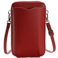 thumbnail image 1 of Egoelife Small Crossbody Bags For Women PU Leather Cell Phone Purse Zipper Credit Card Slots Coin Pocket With Adjustable Strap（Red）, 1 of 7