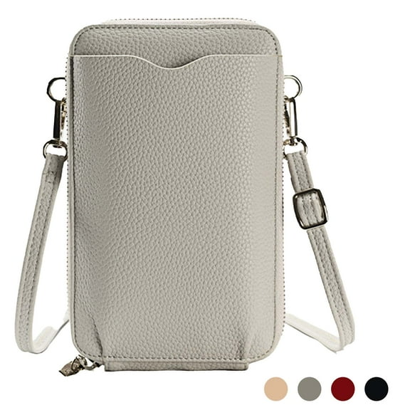 Egoelife Small Crossbody Bags for Women PU Leather Cell Phone Purse Zipper Credit Card Slots Coin Pocket with Adjustable Strap