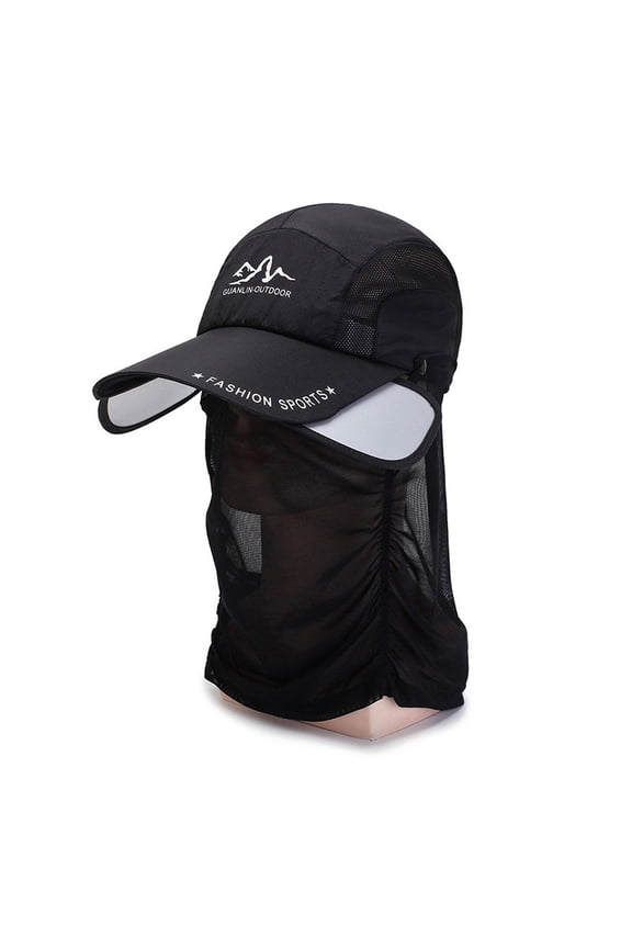 Sun Hat with Retractable Brim for Outdoor Fishing Riding Climbing, Sun-Protected, Quick-Drying, Breathable