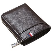 Egoelife Wallet for Men Bifold Wallet with Zipper Multi Card Holder Coin Purse With ID Window