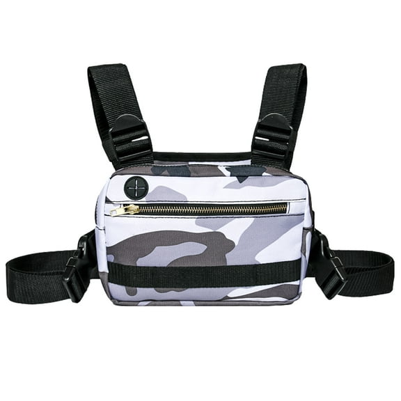 Egoelife Waterproof Running Chest Pack for Men Motorcycle Backpacks Tactical Sling Chest Bag with Adjustable Shoulder Straps Tactical Pouch with Built-In Phone Money for Riding Rock Climbing Camping