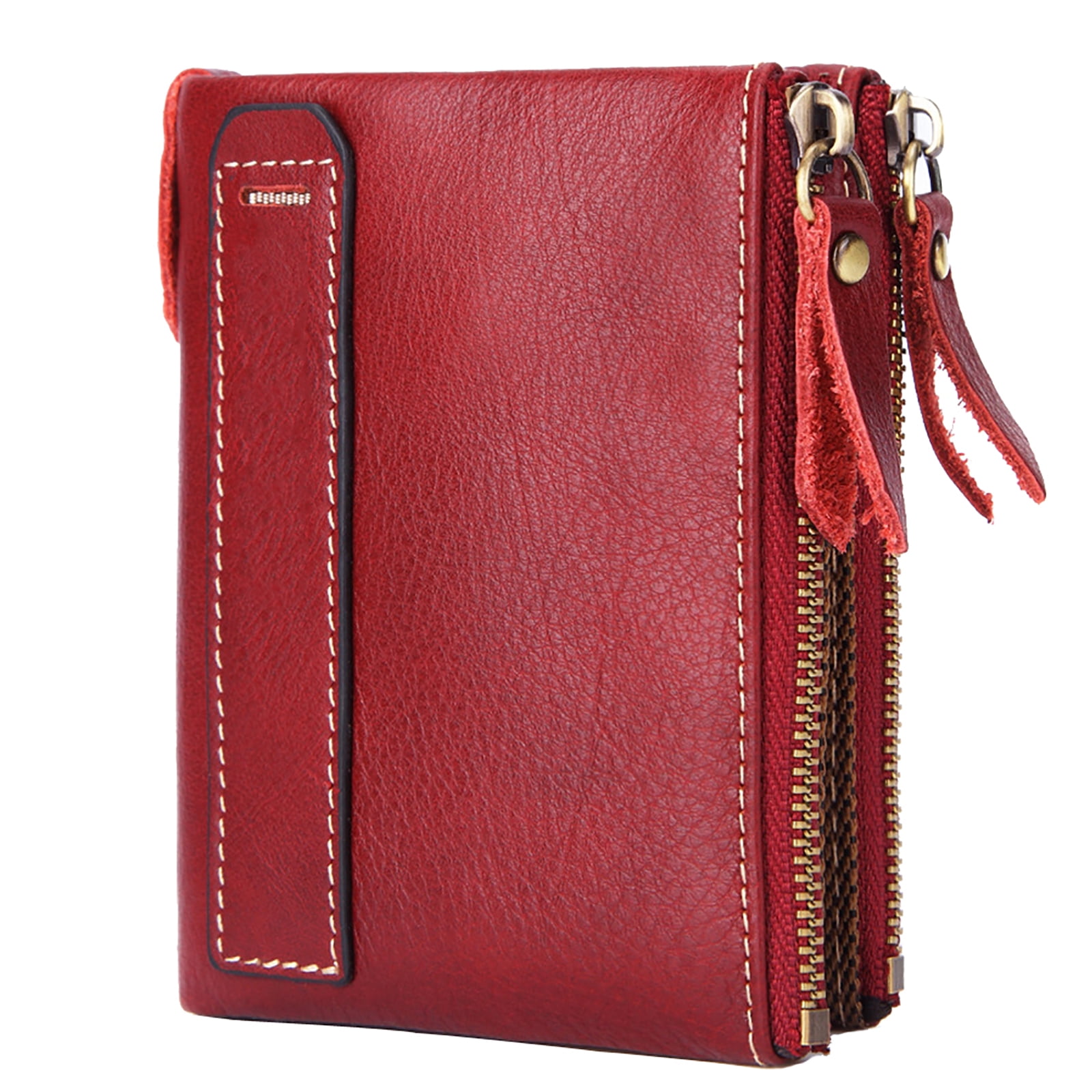 ISuperb RFID Blocking Leather Card Wallet – 13 Card Slots, Zipper Coin Purse, Compact Size For Women & Travel - View #8