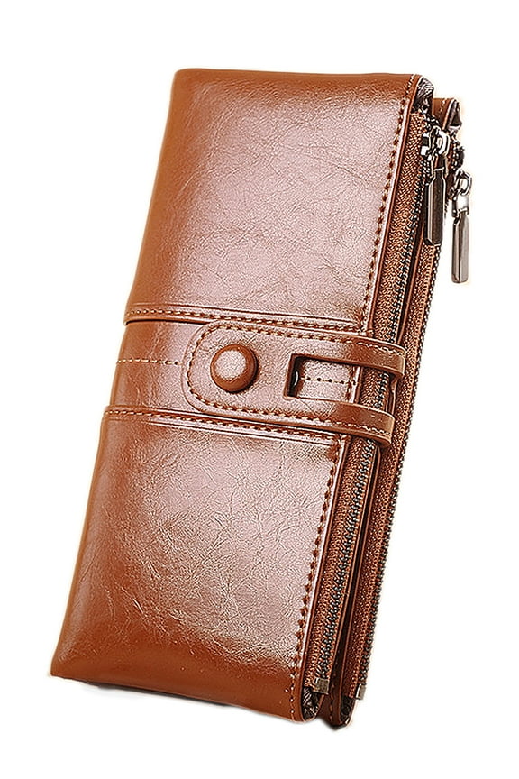 Women Wallet PU Leather Credit card Holder Large Capacity RFID Blocking Ladies Clutch Handbags with ID Window