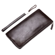 Egoelife Womens Genuine Leather Bifold Wallet Zip Around Phone Clutch Multi Credit Card Holder Large Travel Purse Strap Wristlet