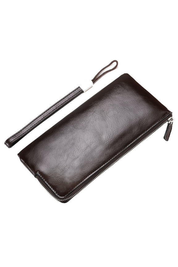 Women's Genuine Leather Bifold Wallet Zip Around Phone Clutch Multi Credit Card Holder Large Travel Purse Strap Wristlet