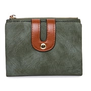 Egoelife Womens Wallets Small Bifold Leather Purse for Women Mini Thin Ladies Wallet Slim Compact with Zipper Coin Pocket